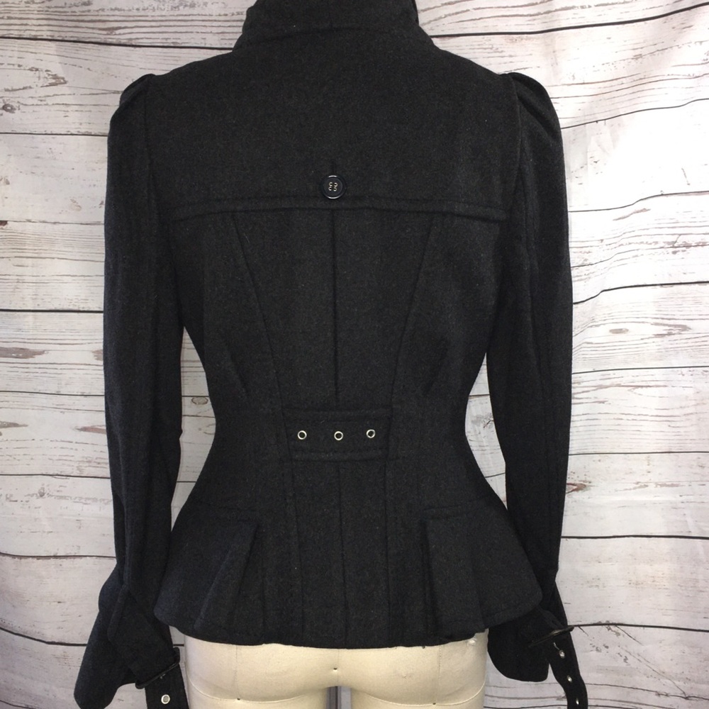 - Bcbgmaxazria Black Structured Wool Blend Jacket - image 3